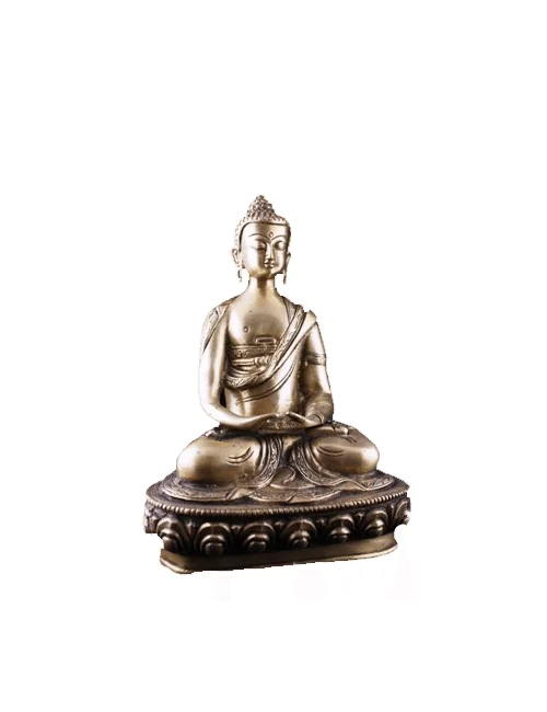 Statue - Figur - Buddha - Amitabha - Messing - ca. 20 cm