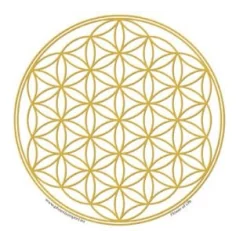 Aufkleber - Blume des Lebens - Gold - ca. 10,5 cm - 3er Pack