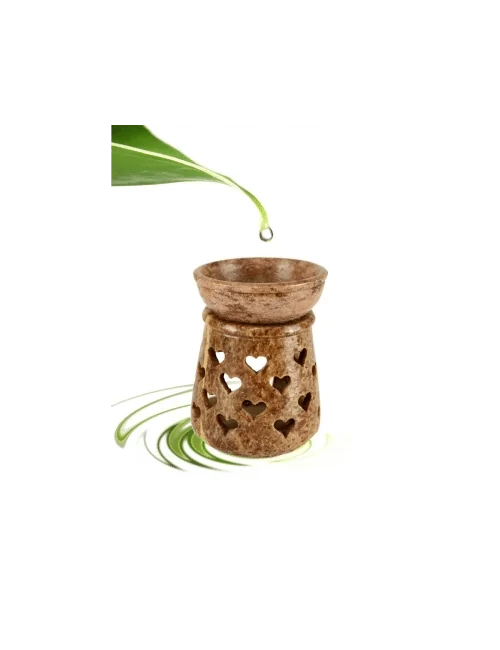 Aromalampe & Duftlampe - Herz - Speckstein - ca. 10x7,5 cm