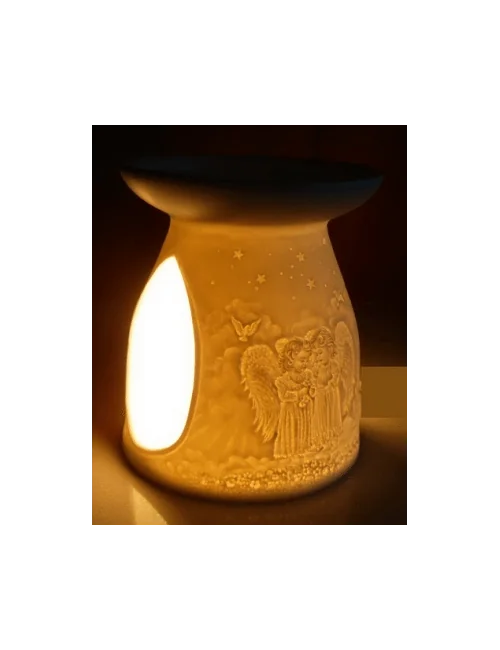 Aromalampe & Duftlampe - Engel - Porzellan weiß - ca. 12x10cm
