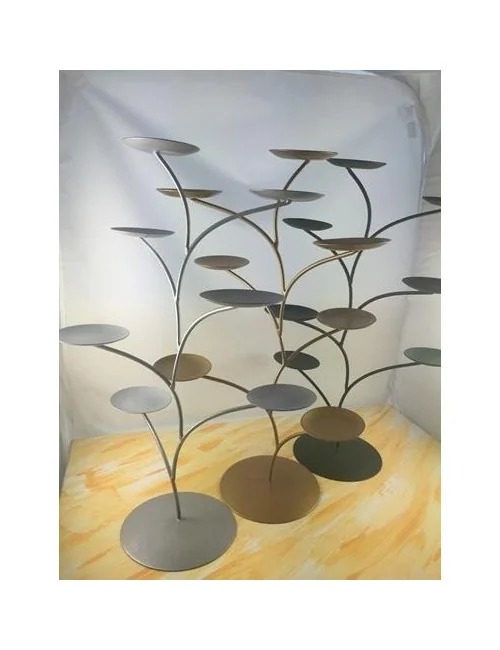 Teelichthalter - Capiz Muschel - Lotus Licht - Chakra -groß - 7er Set - Silber