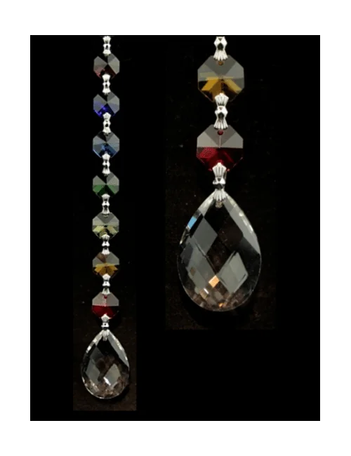 Hängende Dekoration - FengShui - Chakra - Kristall - Amrita - Oval - ca. 20 cm