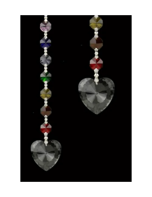 Hängende Dekoration - FengShui - Chakra - Kristall - Metta - Herz - ca. 20 cm