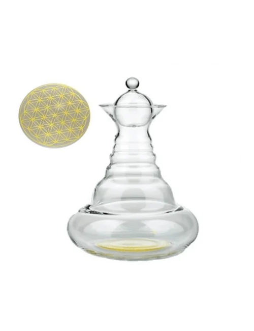 Nature's Design - Vitalkaraffe - Alladin - Blume des Lebens in Gold - 2,3 L inkl. Stöpsel