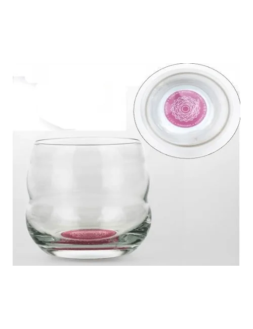 Nature's Design - Gläser Set - Chakra - 7tlg - mit farbigen Chakra Symbol auf Glasboden