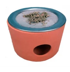 Räuchergefäß - für Teelicht mit Sieb - Terracotta ca. 9x7cm