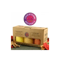 Kerze - Lifestylekerzen Set - Sunset - gelb / orange - Palmkernwachs - ca. 18 Std. - 3er Set