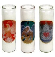 Kerze - Duftkerzen im Glas - Engel - 3er Set - Palmkernwachs - ca. 100 Std.