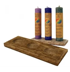 Kerzenständer - Speckstein - für 3 Kerzen á 4cm - ca. 7,5 x 20 cm